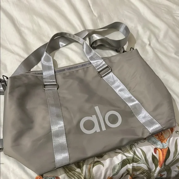ALO Yoga Gray and Silver Women's Bag - Picture 1 of 8
